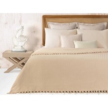 Madame Coco Stephane Tek Kişilik Dokuma Yatak Örtüsü - Bej