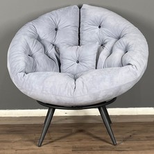 Berta Concept Floki Tekli Koltuk Berjer Gri