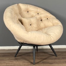 Berta Concept Floki Tekli Koltuk Berjer Krem