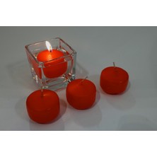 Lecarbee Candles 4'lü Set Kırmızı Küçük Boy Yüzen Mum