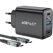 Acefast A17 65W HDMI Görüntü Aktarımlı Hızlı Şarj Adaptörü ve Hub (+ 100W Kablo)