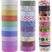 Mectime 10 Rulo Takım Kawaii Düz Renk Washi Bant (Yurt Dışından)