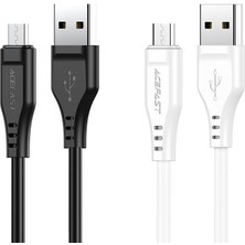 Acefast C3-09 Micro USB Şarj ve Data Kablosu Beyaz