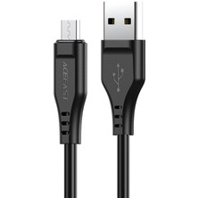 Acefast C3-09 Micro USB Şarj ve Data Kablosu Siyah