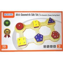 Chiva KAL-1013 Chiva, Ahşap Geometrik Sök Tak 6'lı