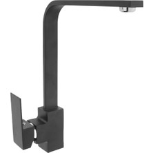 Nobel Lucilla Siyah Mutfak Evye Bataryası Pirinç Armatür