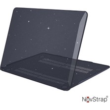 Novstrap Apple MacBook Air 2021 13 Inç M1 Çipli A2337 A1932 A2179 Uyumlu Parlak Simli Kılıf Kapak