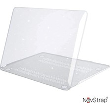 Novstrap Apple MacBook Air 2021 13 Inç M1 Çipli A2337 A1932 A2179 Uyumlu Parlak Simli Kılıf Kapak