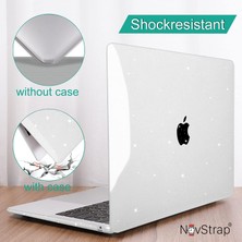 Novstrap Apple MacBook Pro 2020 13 Inç A2289-A2251 Uyumlu Kılıf Sert Parlak Simli Kılıf