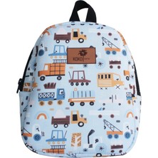 Koko Patik Renkli İş Makineleri Desenli Çocuk Orta Boy Sırt Çanta 1 Adet 32 x 25 x 15 cm