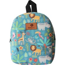 Koko Patik Renkli Orman Desenli Orta Boy Sırt Çanta 1 Adet 32x25x15 cm Ölçülerinde