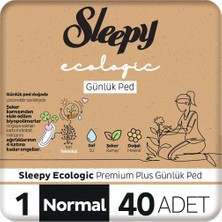 Sleepy Ecologic premium Plus Günlük Ped Normal 40 Adet Ped