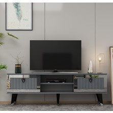 Cantek Dizayn Lidya Tv Stand Antrasit-Gümüş