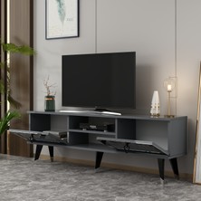 Cantek Dizayn Lidya Tv Stand Antrasit-Gümüş