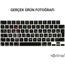 Novstrap Apple MacBook Pro 2021 M1 16.2 Inc A2485 Uyumlu Mat Kılıf + Siyah Klavye Kılıfı + Film