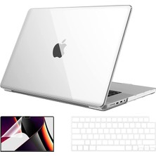 Novstrap Apple MacBook Pro 2021 M1 16.2 Inc A2485 Uyumlu Parlak Alt Üst Kılıf + Klavye Kılıfı + Film