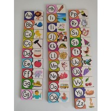 Ankebut Montessori Renkli Alfabe Eşleştirmeli  Puzzle