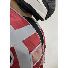 KKDAVM Motosiklet Yüksek Görünümlü Yelek Reflektörlü Fermuarlı Reflektik Motorcu Yelek Yeni Yasaya Uygun