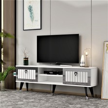 Cantek Dizayn Lidya Tv Stand Beyaz-Gümüş