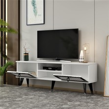 Cantek Dizayn Lidya Tv Stand Beyaz-Gümüş