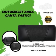 Motobros Motosiklet Çanta Sırt Dayama Siyah Deri (Universal) Ultra Konfor