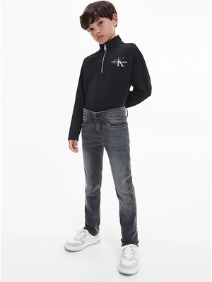 Calvin Klein Normal Bel Düz Paça Siyah Erkek Çocuk Pantolon IB0IB01263