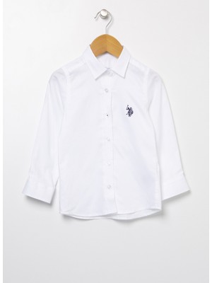 U.S. Polo Assn. Düz Beyaz Kız Çocuk Gömlek G084SZ004.000.1450364.VR013