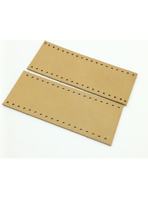 Angel Çanta Aksesuar Ham Doğal Renk Gerçek Deri Tutma Sapı 15X6 cm Simit Sap