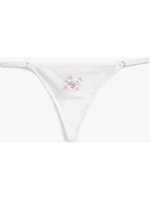 String Külot Çiçek Işlemeli