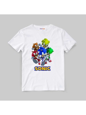 Morinna Sonic Karakterler Çocuk Tişört T-Shirt Mr-14
