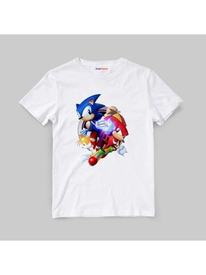 Morinna Sonic Karakterler Unisex Çocuk Tişört T-Shirt Mr-17