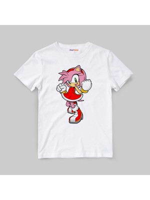 Morinna Sonic Amy Rose Unisex Çocuk Tişört T-Shirt Mr-18