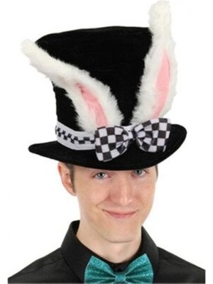 Xinhang Cosplay Şapka Sevimli Paskalya Günü Tavşan Top Şapka Alice Wonderland Bunny Bowler Erkek Kadın Cadılar Bayramı Kostüm Komik Topper Karnaval Kulakları | Tatil Kostümleri