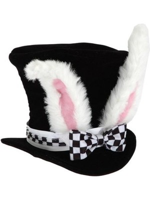 Xinhang Cosplay Şapka Sevimli Paskalya Günü Tavşan Top Şapka Alice Wonderland Bunny Bowler Erkek Kadın Cadılar Bayramı Kostüm Komik Topper Karnaval Kulakları | Tatil Kostümleri