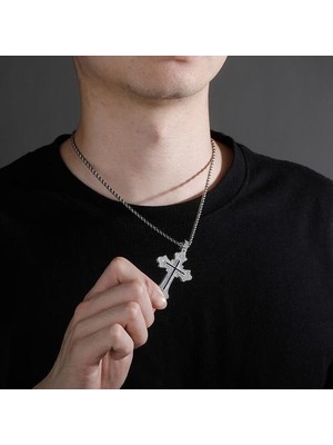 Xinhang Gücü Inanç Trinity Çapraz Kolye Kolye 14 K Altın Kaplama Buzlu Tam Mikro Pave Cz Taşlar Hip Hop Unisex Takı Hediyeler | (Yurt Dışından)