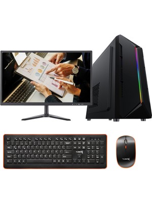 Turbox Tx628 i5 650 Turbo 3.46GHz 8GB Ram 256GB SSD 21.5'' Monitör Masaüstü Ofis Pc Bilgisayarı