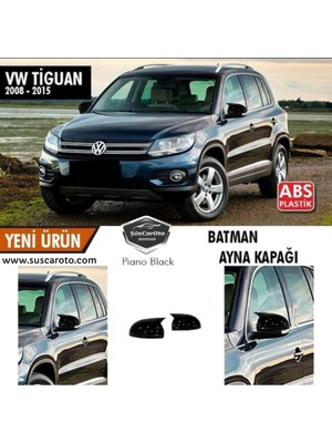 ŞüsCarOto Aksesuar Vw Tiguan 2008-2015 Mk1 Mk1-Fl Batman Yarasa Ayna Kapağı Piano Black Abs Plastik