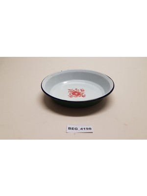 Begüldan Yeşil Çiçekli Çinko-Emaye Tabak R=22CM BEG_4198