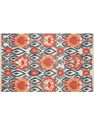 Rugs Modern Cotton 534 Etnik ve Çiçek Desenli Kilim COTTON534
