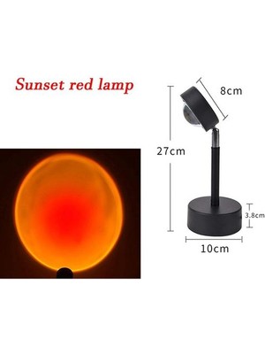 Xinh Putowut Günbatımı Kırmızı Gökkuşağı Projeksiyon Lambası 180 Derece Rotasyon LED Işık  (Yurt Dışından)