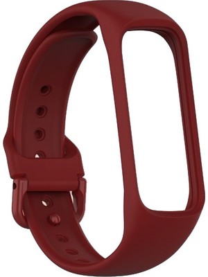 Markacase Samsung Galaxy Fit2 R-220 Için Silikon Kordon Bordo