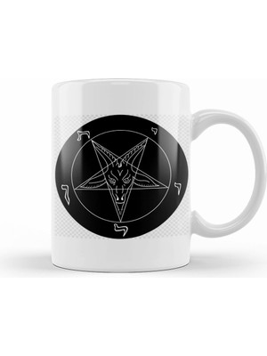 Humuts New Black Goat Of Mendes Pentagram Satan Satanic Seal Of Baphomet Metal 666 Devil Gift 01 Kupa Bardak Porselen