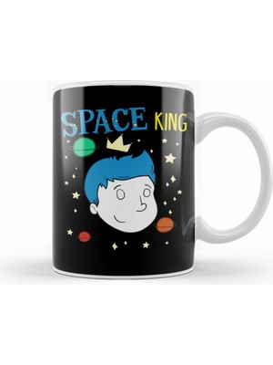 Humuts Cute Space King Exploring Outerspace Astronaut Kupa Bardak Porselen
