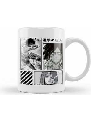 Humuts Mikasa And Eren Jaeger Attack On Titan Kupa Bardak Porselen