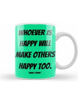 Humuts Anne Frank Quotes Gift   Vintage Retro Rainbow Style Kupa Bardak Porselen