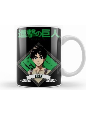Humuts Attack On Titan Eren Kupa Bardak Porselen