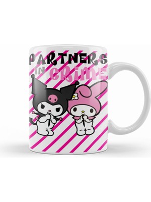 Humuts Sanrio Kuromi And My Melody Kupa Bardak Porselen