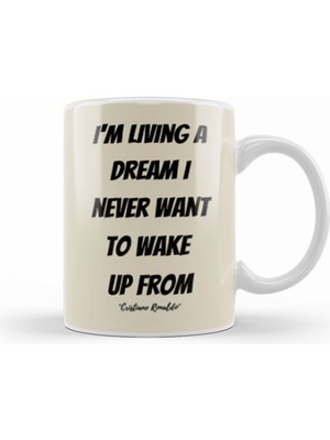 Humuts Cristiano Ronaldo Quotes Art Gift   Vintage Retro Style Kupa Bardak Porselen