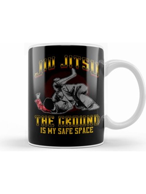 Humuts Funny Jiu Jitsu Bjj The Ground Is My Safe Space Kupa Bardak Porselen