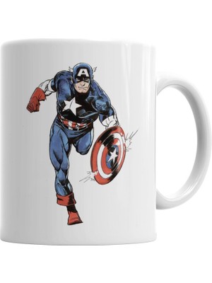 Humuts Captain America Splash Art   Kupa Bardak Porselen